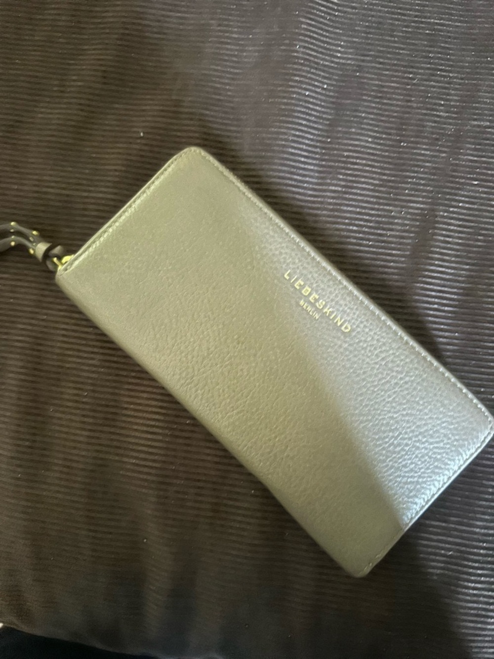 Liebeskind Berlin Pebbled Leather Wristlet - cream color
